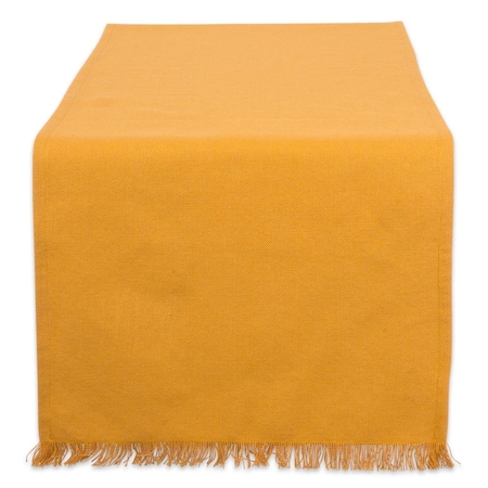 Fastfood 14 x 72 in. Solid Pumpkin Spice Heavyweight Fringed Table Runner FA1582907